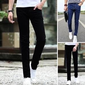Tianhangyuan Mid-rise Zipper Fly Multi Pockets Men Jeans Spring Autumn Slim Fit Straight Denim Pants Streetwear