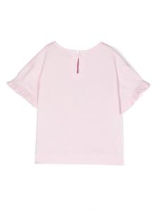 Monnalisa T-shirt met bloemenprint - Roze