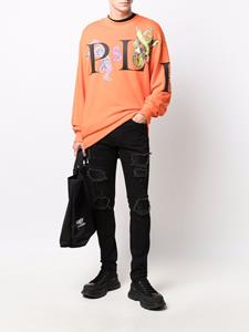 Philipp Plein Sweater met print - Oranje