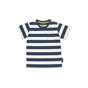 Sterntaler Kurzarmshirt Kurzarm-Shirt (1-tlg) Baby Shirt - Kurzarmshirt Kinder - Kurzarm-Shirt aus geringeltem Jersey in Marine - T-Shirt Kinder mit kleiner Brusttasche und Knöpfen an der linken 