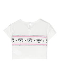 Chiara Ferragni Kids T-shirt met print - Wit