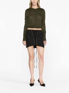 Alessandra Rich Mini-rok met veters - Zwart