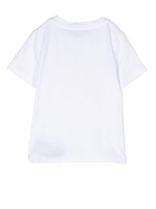 Balmain Kids T-shirt met glitterlogo - Wit
