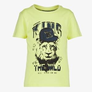 Unsigned kinder T-shirt geel met leeuwenkop