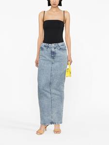 Good American Denim maxi-rok - Blauw