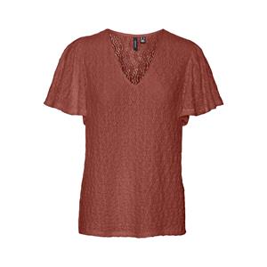 Vero moda Vmkally Ss V-neck Flounce Top Jrs