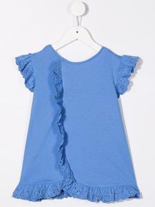 Ralph Lauren Kids T-shirt met flared afwerking - Blauw
