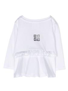 Givenchy Kids T-shirt met metallic-logo - Wit