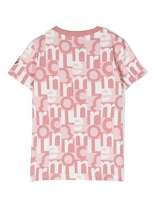 Moncler Enfant T-shirt met logoprint - Roze