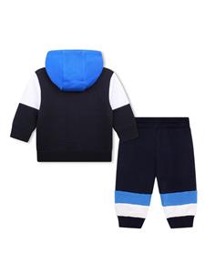 BOSS Kidswear Trainingspak met colourblocking - Blauw