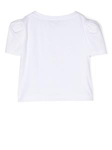 Monnalisa T-shirt met pailletten - Wit