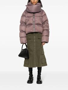 Rick Owens funnel-neck cropped padded jacket - Paars