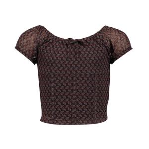 Frankie & Liberty Meisjes blouse - Hilde - Print madarin/chocolade