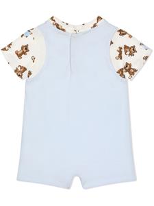 Dolce & Gabbana Kids Tuinbroek met luipaardprint - Blauw