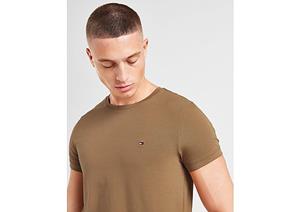 Tommy Hilfiger Small Flag T-Shirt - Brown- Heren