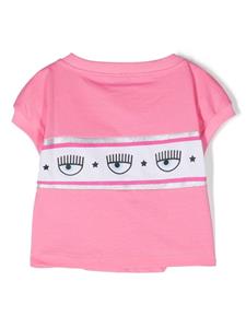 Chiara Ferragni Kids T-shirt met logoprint - Roze
