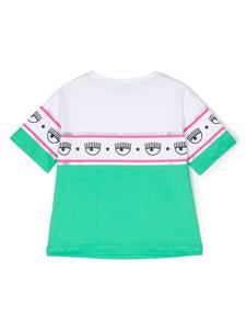 Chiara Ferragni Kids T-shirt met logoprint - Groen