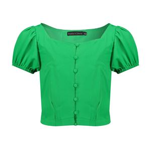 Frankie & Liberty Meisjes blouse - Hetty - Fern groen