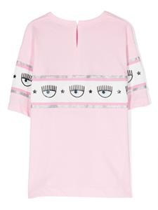 Chiara Ferragni Kids T-shirt met logoband - Roze