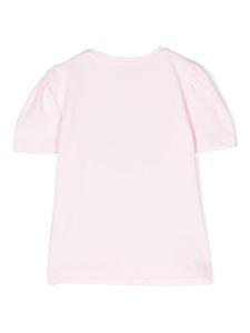 Monnalisa T-shirt met logoprint - Roze