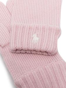 Ralph Lauren Kids Handschoenen met geborduurd logo - Roze
