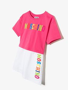 Moschino Kids Rok set met logoprint - Roze