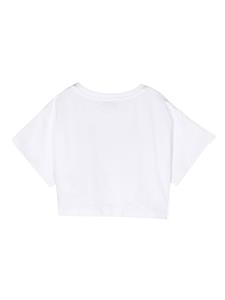 Moschino Kids Cropped T-shirt - Wit