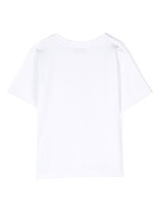 Moschino Kids T-shirt met logopatch - Wit
