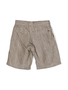 Emporio Armani Kids Gestreepte shorts - Bruin