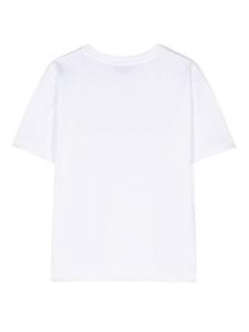 Moschino Kids T-shirt met geborduurd logo - Wit