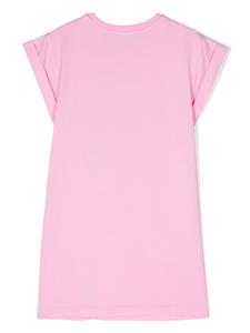 Moschino Kids T-shirtjurk met logoprint - Roze