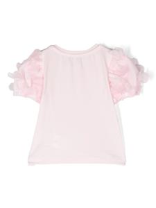 Simonetta T-shirt verfraaid met kristallen - Roze