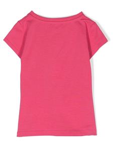 Moschino Kids T-shirt met logoprint - Roze