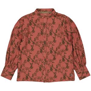 LEVV Meisjes blouse - Fara - AOP bloemen olijf groen