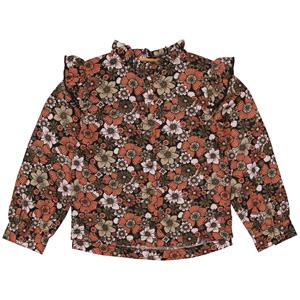 Quapi Meisjes blouse - Aline - AOP fusion bloemen koraal