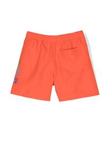 Versace Kids Shorts met krokodillenprint - Oranje