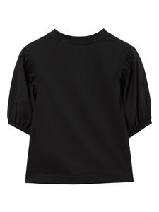 Burberry Kids EKD T-shirt met pofmouwen - Zwart