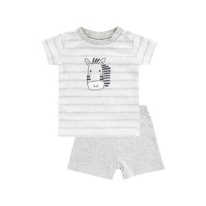 Jacky T-Shirt+ Shorts Zebra grijs gemêleerd