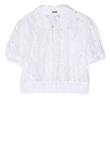 Monnalisa Overhemd met korte mouwen - Wit