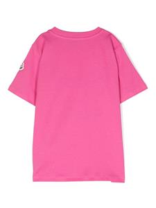 Moncler Enfant T-shirt met logoprint - Roze