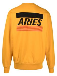 Aries Sweater met logoprint - Geel