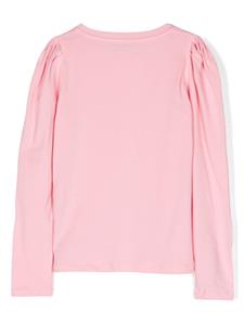 Miss Blumarine T-shirt met kristallen logo - Roze