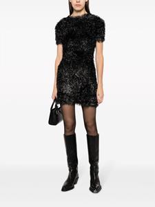 Rabanne Mini-jurk met korte mouwen - Zwart