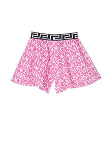 Versace Kids Shorts met logoprint - Roze