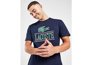 Lacoste Large Logo Stack T-Shirt - Navy- Heren
