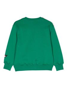 MSGM Kids Sweater met logoprint - Groen