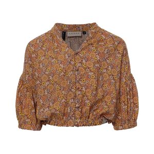 Looxs Revolution Cropped blouse viscose flower voor meisjes in de kleur