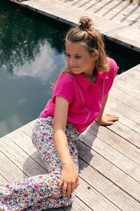 Looxs Revolution Mousseline blouse fluo pink voor meisjes in de kleur