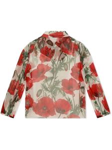 Dolce & Gabbana Kids Shirt met bloemenprint - Rood