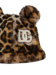 Dolce & Gabbana Kids Vissershoed met luipaardprint - Bruin